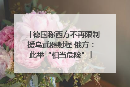 德国称西方不再限制援乌武器射程 俄方：此举“相当危险”