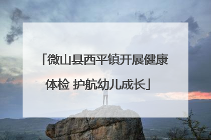 微山县西平镇开展健康体检 护航幼儿成长