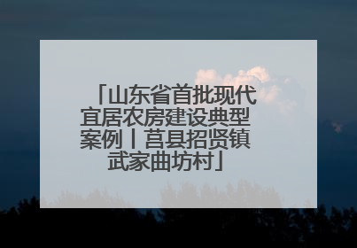 山东省首批现代宜居农房建设典型案例丨莒县招贤镇武家曲坊村
