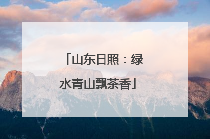 山东日照：绿水青山飘茶香