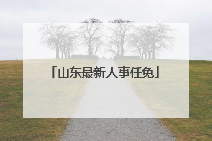 山东最新人事任免