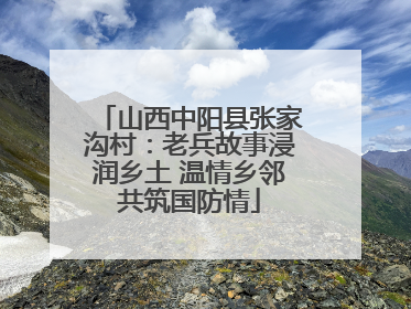 山西中阳县张家沟村：老兵故事浸润乡土 温情乡邻共筑国防情
