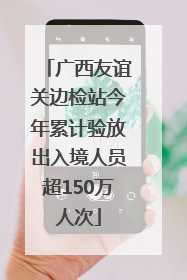 广西友谊关边检站今年累计验放出入境人员超150万人次
