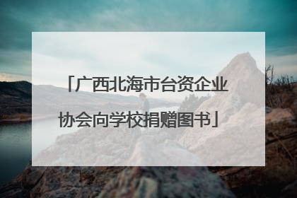 广西北海市台资企业协会向学校捐赠图书