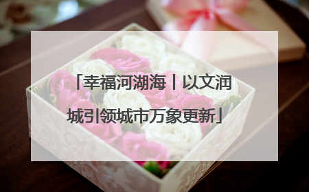 幸福河湖海丨以文润城引领城市万象更新