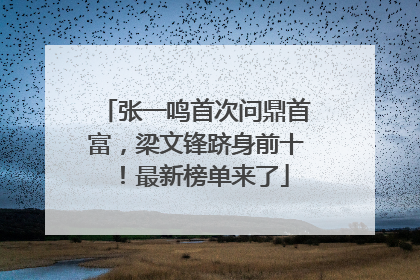 张一鸣首次问鼎首富，梁文锋跻身前十！最新榜单来了