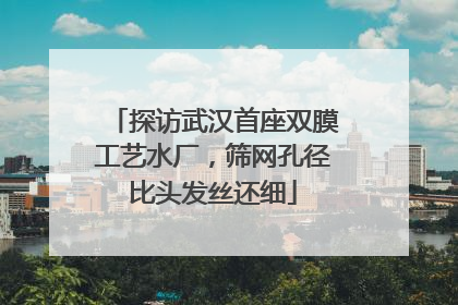 探访武汉首座双膜工艺水厂，筛网孔径比头发丝还细
