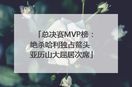 总决赛MVP榜：绝杀哈利独占鳌头 亚历山大屈居次席