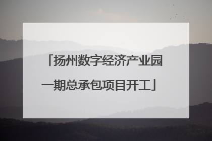 扬州数字经济产业园一期总承包项目开工