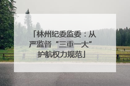 林州纪委监委：从严监督“三重一大” 护航权力规范