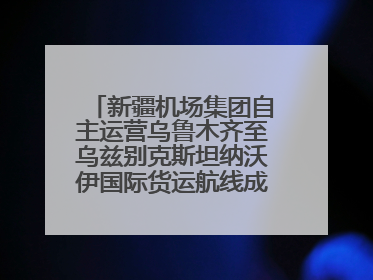 新疆机场集团自主运营乌鲁木齐至乌兹别克斯坦纳沃伊国际货运航线成功首航