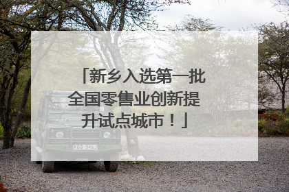新乡入选第一批全国零售业创新提升试点城市！