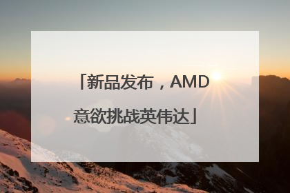 新品发布，AMD意欲挑战英伟达