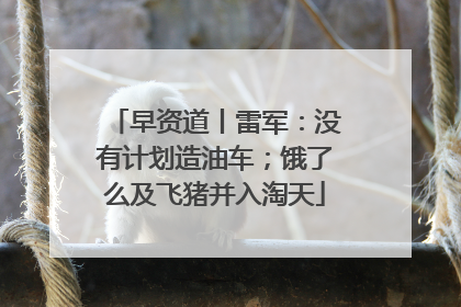 早资道丨雷军：没有计划造油车；饿了么及飞猪并入淘天