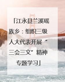 江永县兰溪瑶族乡：组织三级人大代表开展“三会三文”精神专题学习