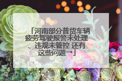 河南部分普货车辆疲劳驾驶报警未处理、违规未管控 还有这些问题→