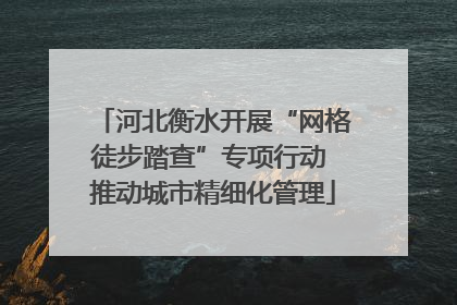 河北衡水开展“网格徒步踏查”专项行动 推动城市精细化管理