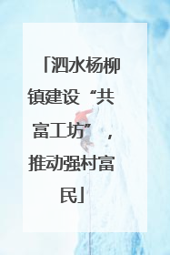泗水杨柳镇建设“共富工坊”，推动强村富民