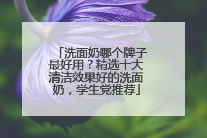 洗面奶哪个牌子最好用？精选十大清洁效果好的洗面奶，学生党推荐