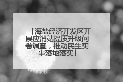 海盐经济开发区开展应消站提质升级问卷调查，推动民生实事落地落实