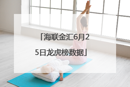 海联金汇6月25日龙虎榜数据