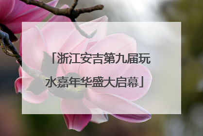 浙江安吉第九届玩水嘉年华盛大启幕