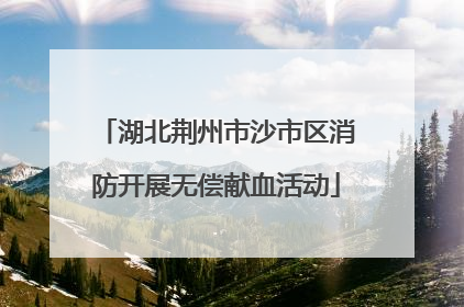 湖北荆州市沙市区消防开展无偿献血活动