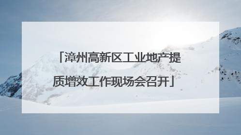 漳州高新区工业地产提质增效工作现场会召开