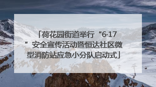 荷花园街道举行“6·17”安全宣传活动暨恒达社区微型消防站应急小分队启动式