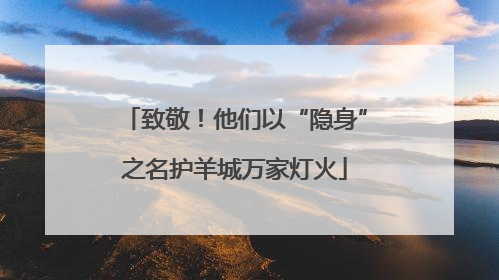 致敬！他们以“隐身”之名护羊城万家灯火