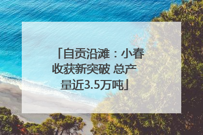 自贡沿滩：小春收获新突破 总产量近3.5万吨