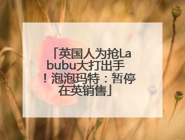 英国人为抢Labubu大打出手！泡泡玛特：暂停在英销售
