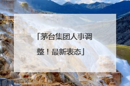 茅台集团人事调整！最新表态