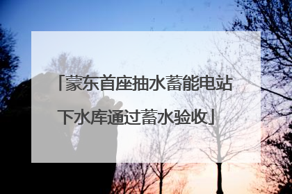 蒙东首座抽水蓄能电站下水库通过蓄水验收