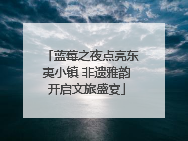 蓝莓之夜点亮东夷小镇 非遗雅韵开启文旅盛宴