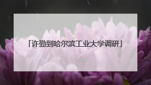 许勤到哈尔滨工业大学调研