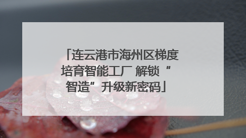 连云港市海州区梯度培育智能工厂 解锁“智造”升级新密码