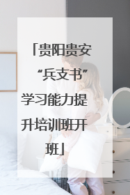 贵阳贵安“兵支书”学习能力提升培训班开班