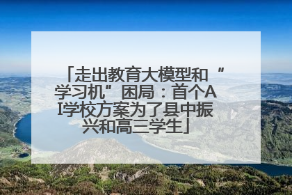 走出教育大模型和“学习机”困局：首个AI学校方案为了县中振兴和高三学生