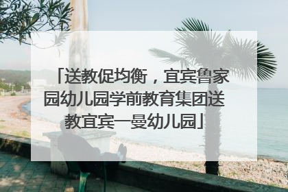 送教促均衡，宜宾鲁家园幼儿园学前教育集团送教宜宾一曼幼儿园