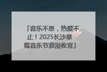 音乐不息，热爱不止！2025长沙草莓音乐节浪漫收官