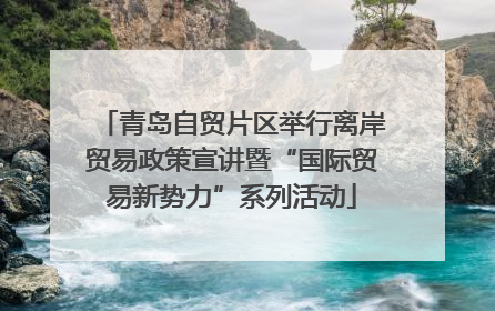 青岛自贸片区举行离岸贸易政策宣讲暨“国际贸易新势力”系列活动