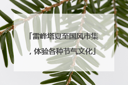 雷峰塔夏至国风市集，体验各种节气文化