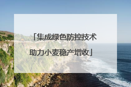 集成绿色防控技术助力小麦稳产增收