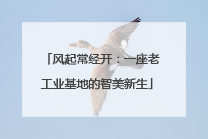 风起常经开：一座老工业基地的智美新生
