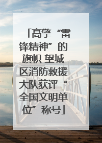 高擎“雷锋精神”的旗帜 望城区消防救援大队获评“全国文明单位”称号
