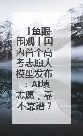 鱼眼·围观丨国内首个高考志愿大模型发布：AI填志愿，靠不靠谱？
