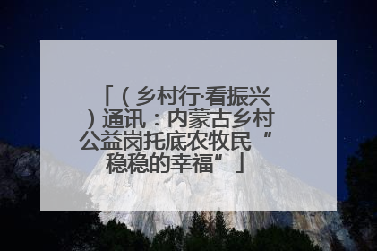 （乡村行·看振兴）通讯：内蒙古乡村公益岗托底农牧民“稳稳的幸福”