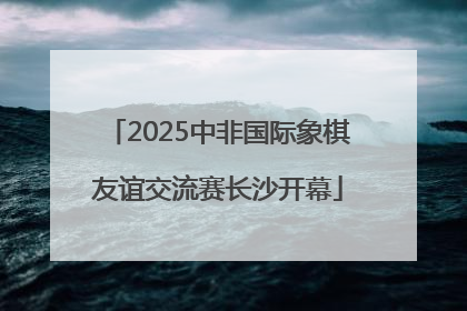 2025中非国际象棋友谊交流赛长沙开幕